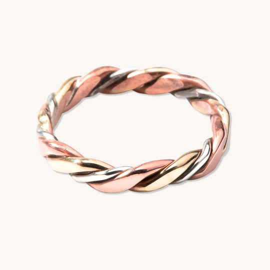 Braided Three-Tone Ring