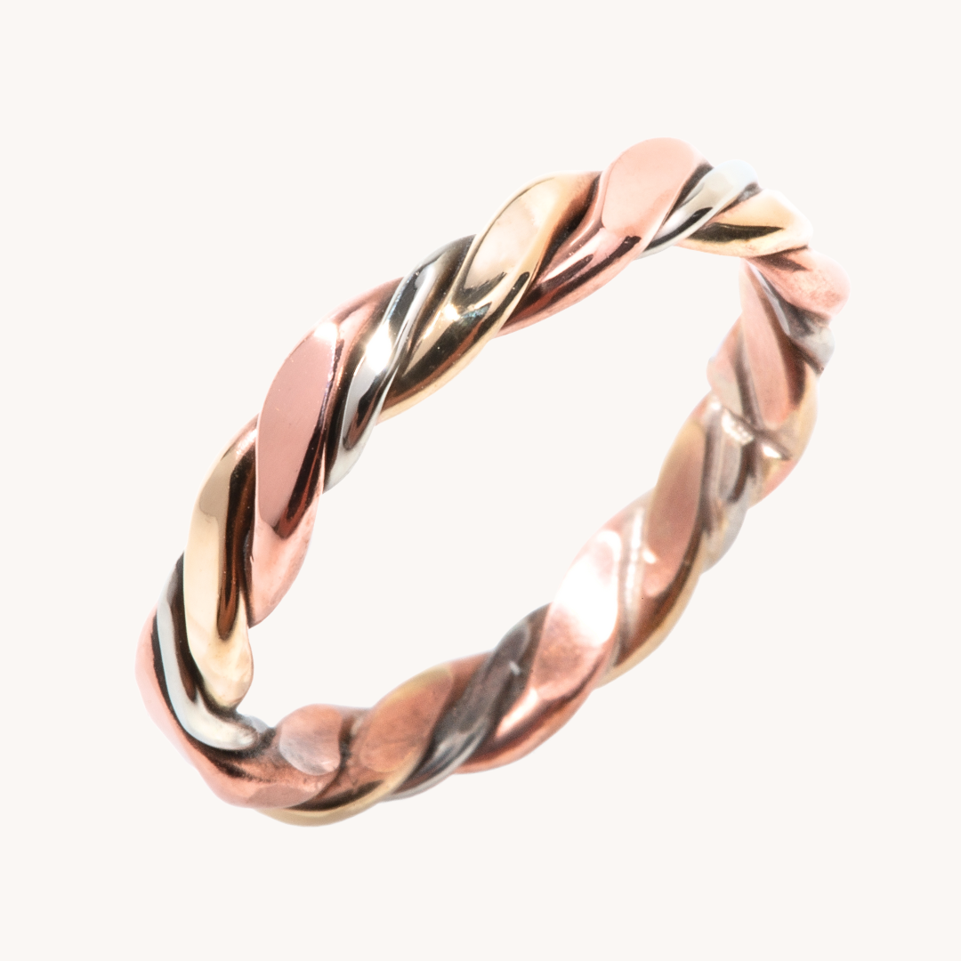 Braided Three-Tone Ring