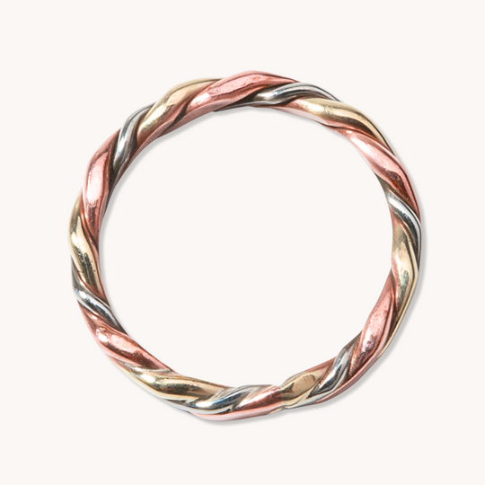 Braided Three-Tone Ring