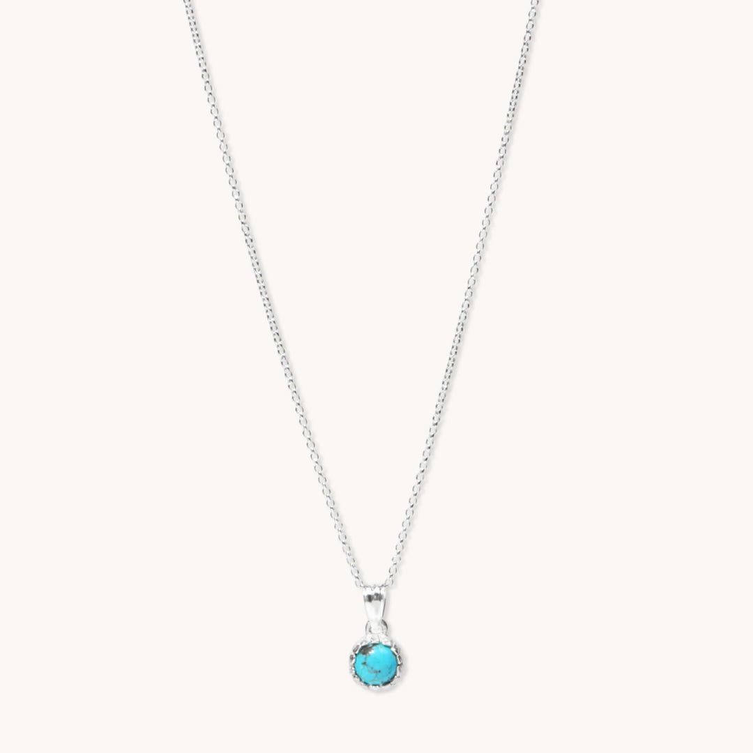 Sterling Silver Turquoise Heart Stone Pendant Sterling Silver Turquoise Heart Stone Pendant