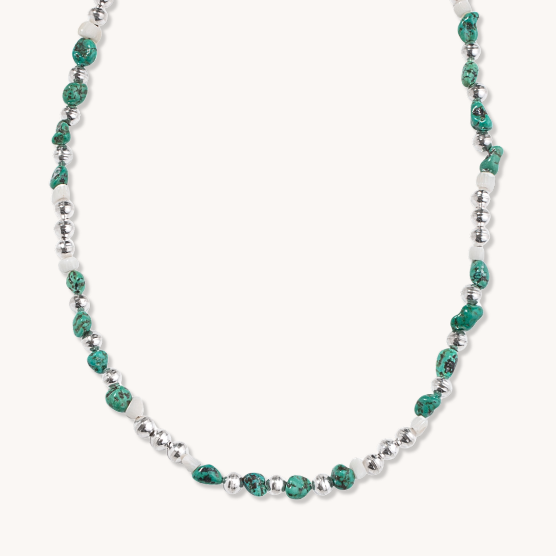 Bead Maiden: Turquoise Clover Necklace