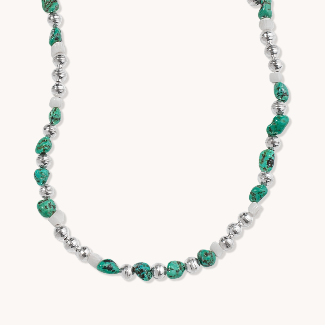 Bead Maiden: Turquoise Clover Necklace
