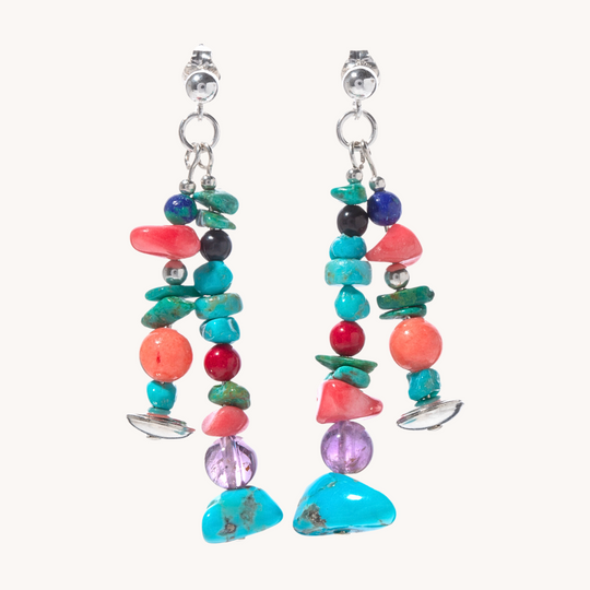 Bead Maiden: Sunset Skies Beaded Drop Earrings