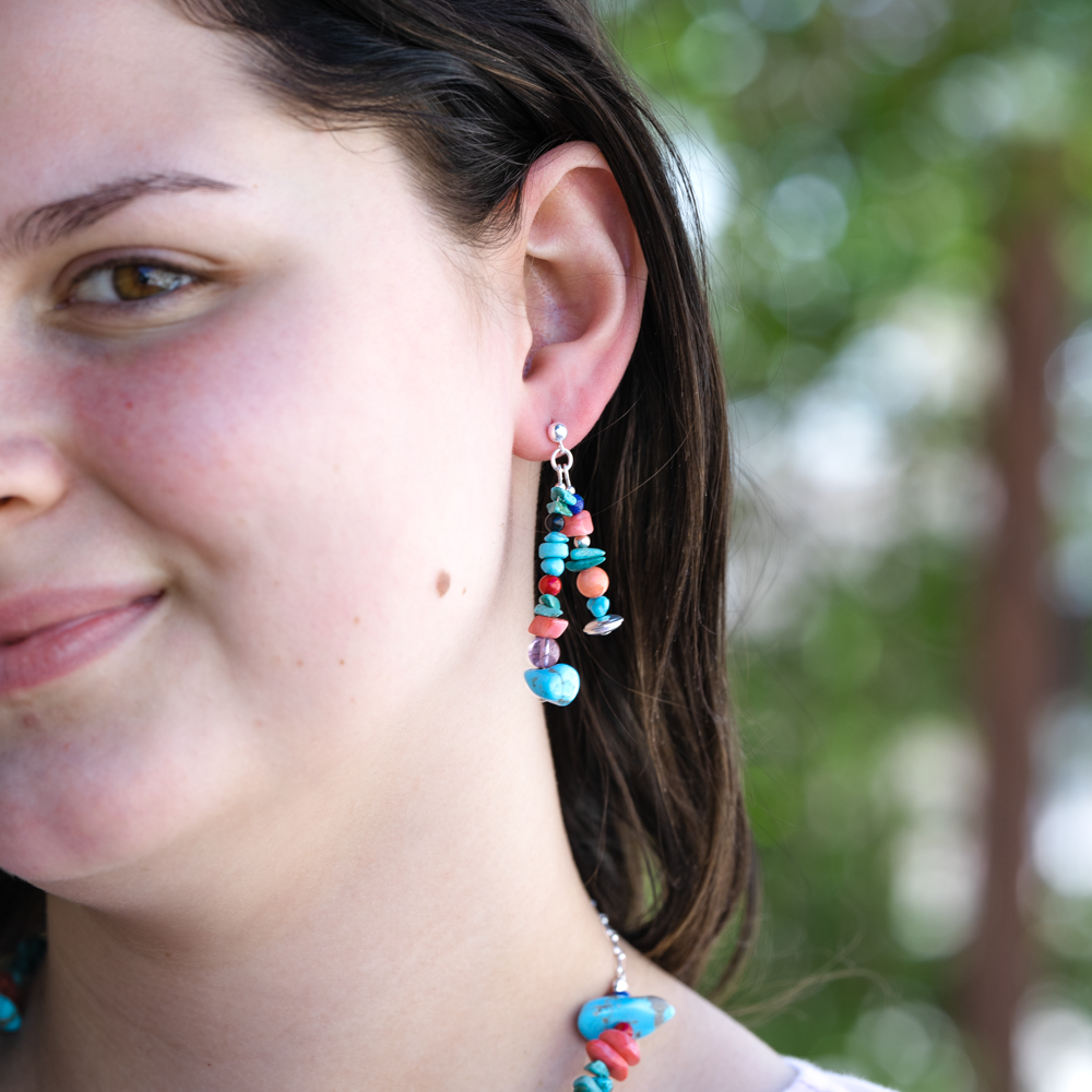 Bead Maiden: Sunset Skies Beaded Drop Earrings