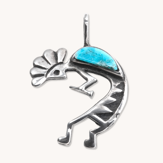 Turquoise Kokopelli Pendant