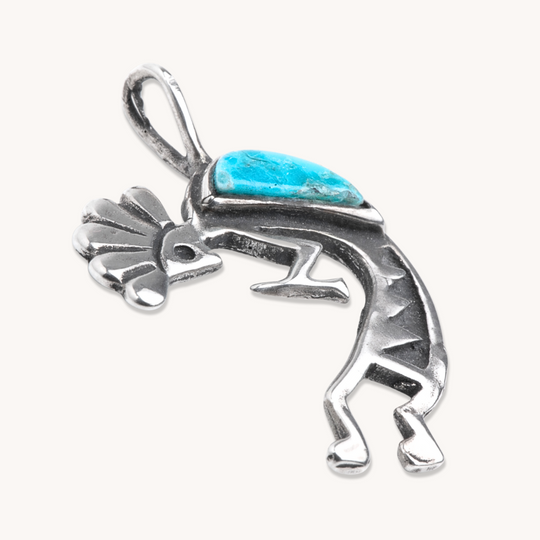 Turquoise Kokopelli Pendant