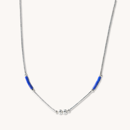 Lapis & Liquid Silver Necklace