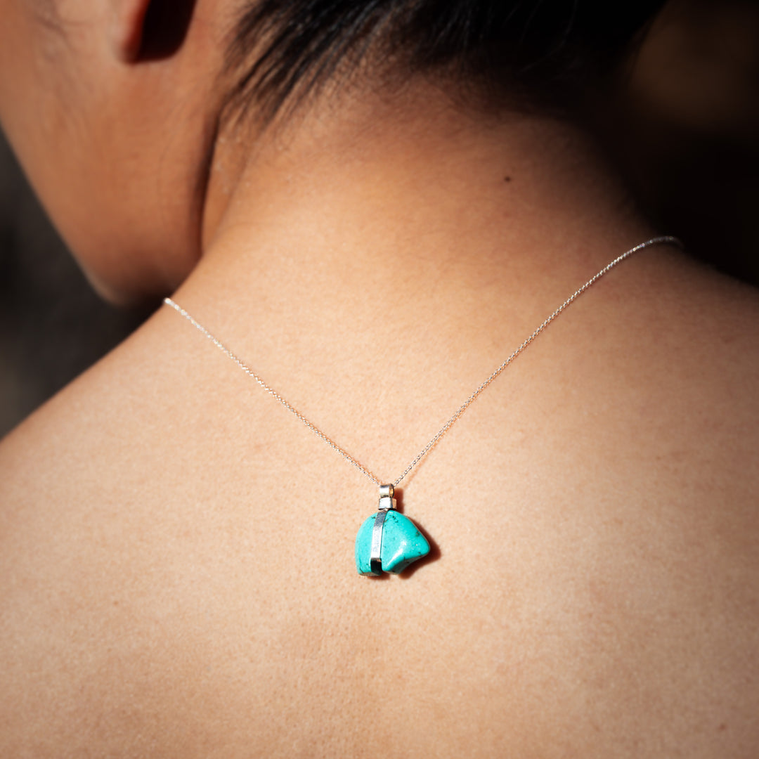 Turquoise Bear Pendant