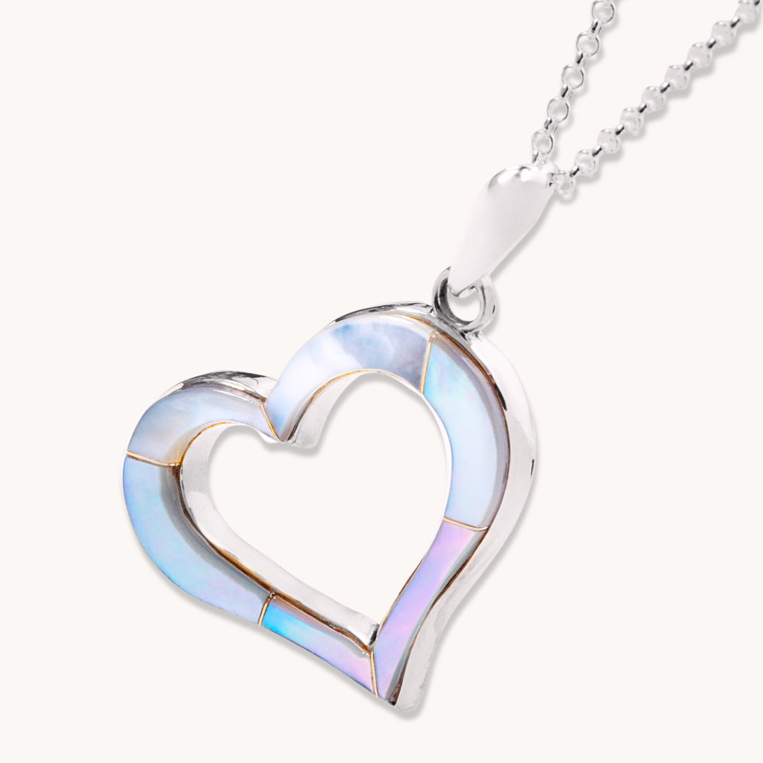 Mother of Pearl Heart Inlay Pendant