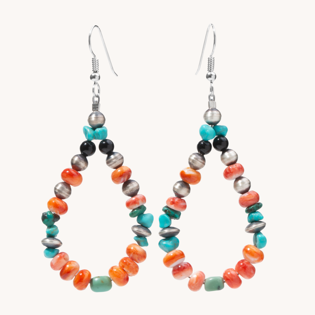 Bead Maiden: Southwest Skies Multi-Bead Dangle Earrings