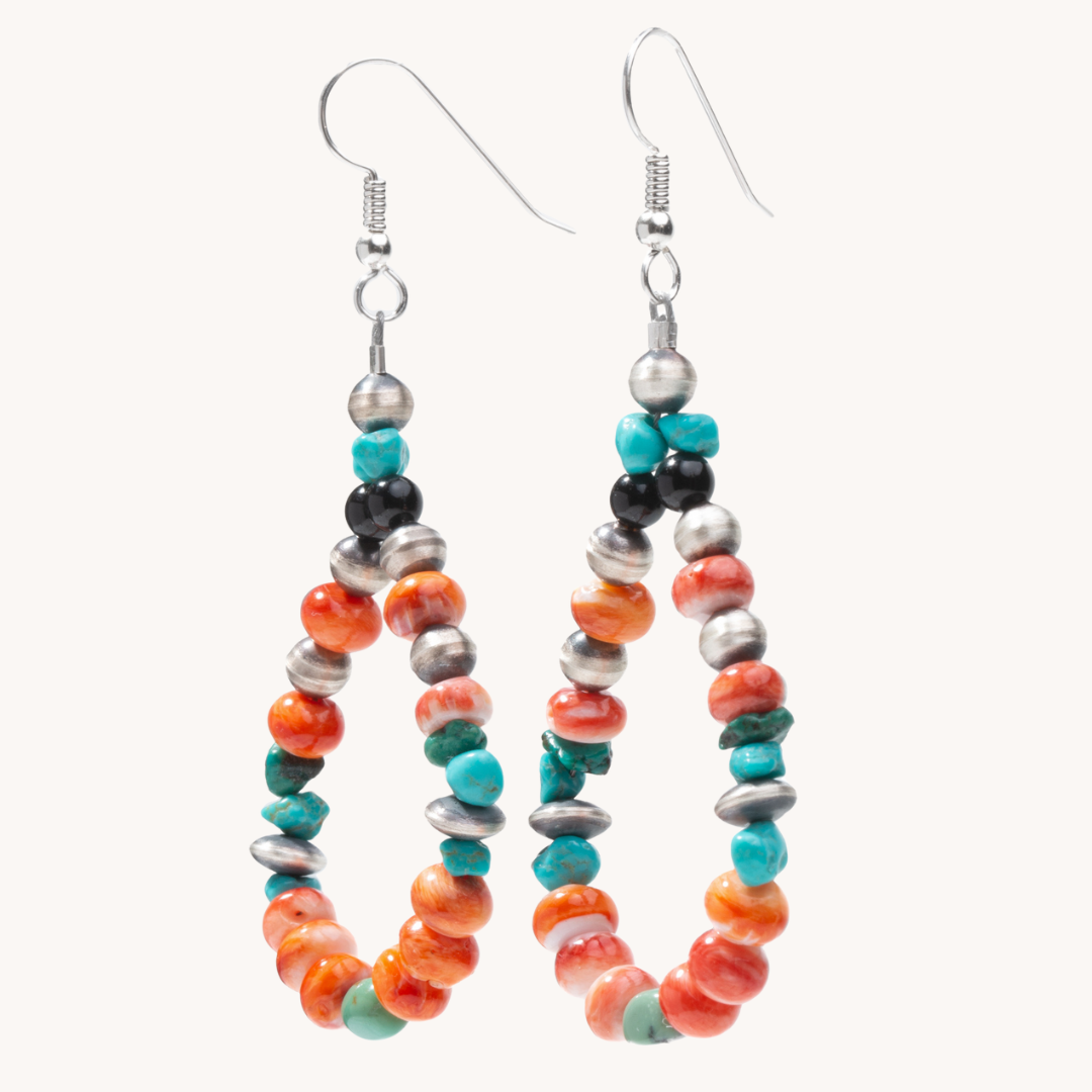 Bead Maiden: Southwest Skies Multi-Bead Dangle Earrings