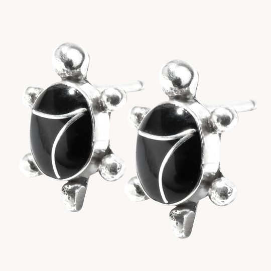 Onyx Inlay Stud Earrings