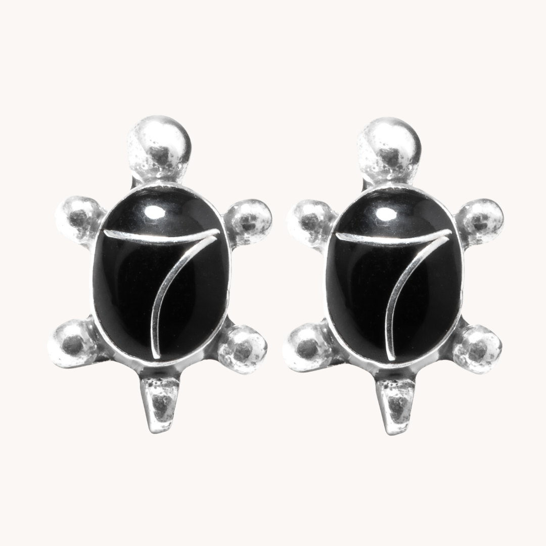 Onyx Inlay Stud Earrings