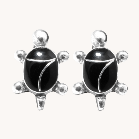 Onyx Inlay Stud Earrings