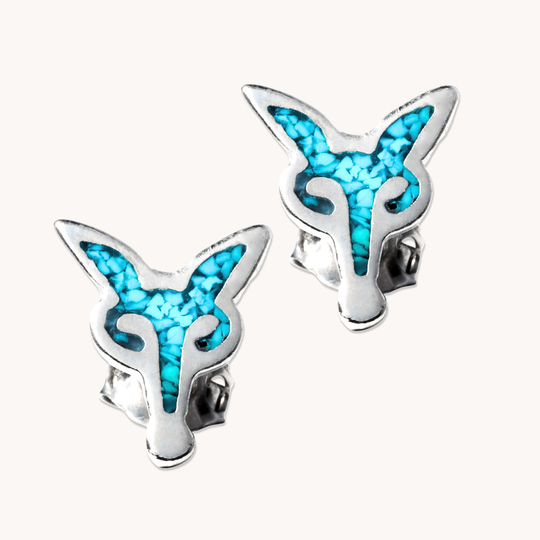 Mystery Upcycled Turquoise Stud Earrings