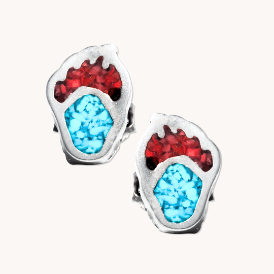 Mystery Upcycled Turquoise Stud Earrings