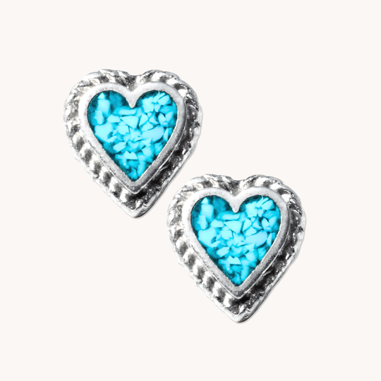 Mystery Upcycled Turquoise Stud Earrings