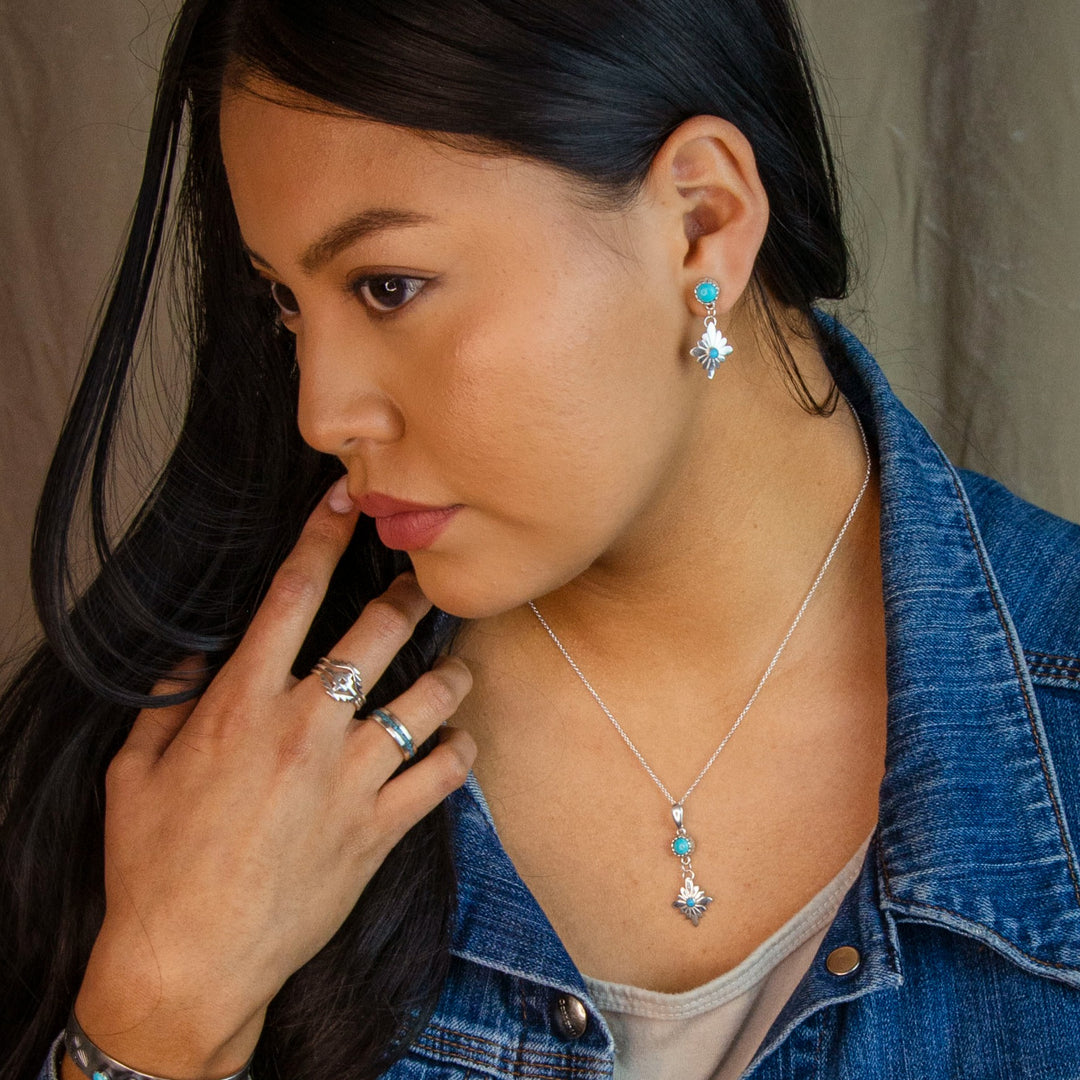 Radiante: Turquoise Stardrop Necklace & Earrings Set