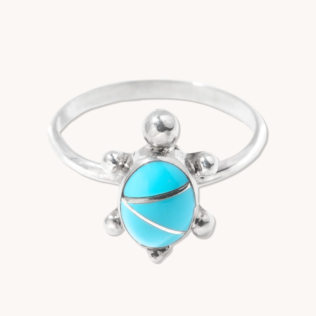 Women's Turquoise Turtle Ring