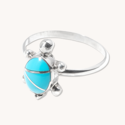 Women's Turquoise Turtle Ring