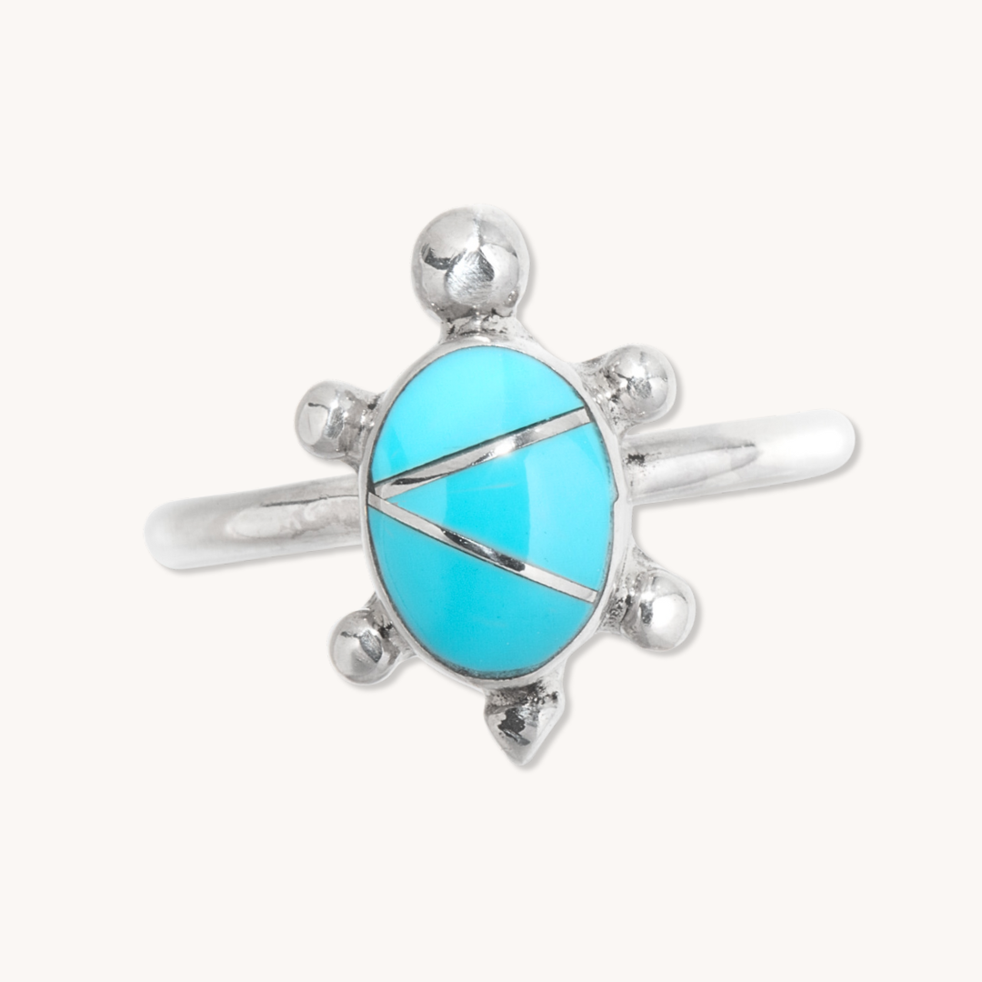 Women's Turquoise Turtle Ring