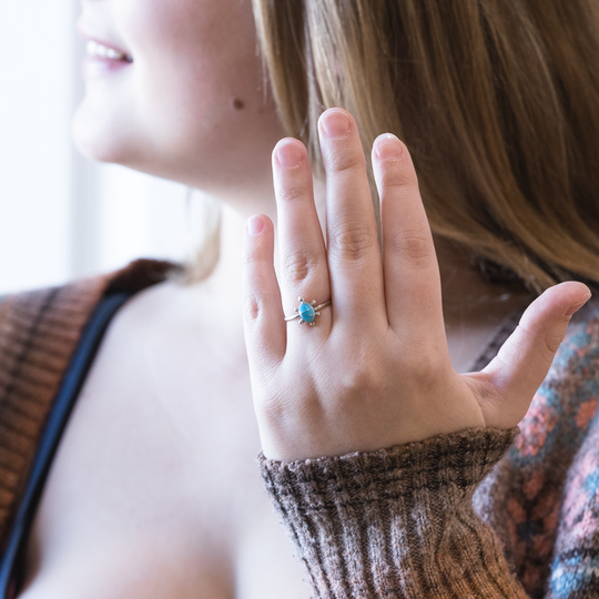 Women's Turquoise Turtle Ring