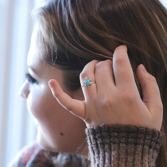 Women's Turquoise Turtle Ring