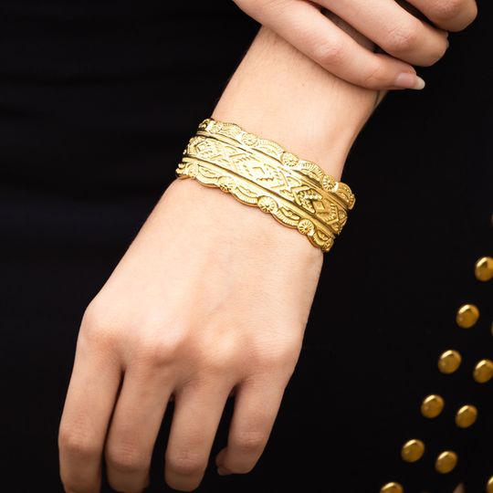 SkyWeaver: Tapestry Cuff Bracelet in sterling silver, featuring intricate Native American-inspired designs.
