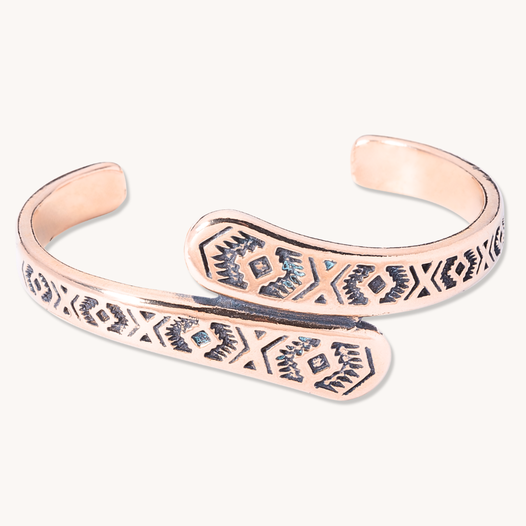 SkyWeaver: Twined Cuff Bracelet in sterling silver featuring intricate Native American-inspired patterns.