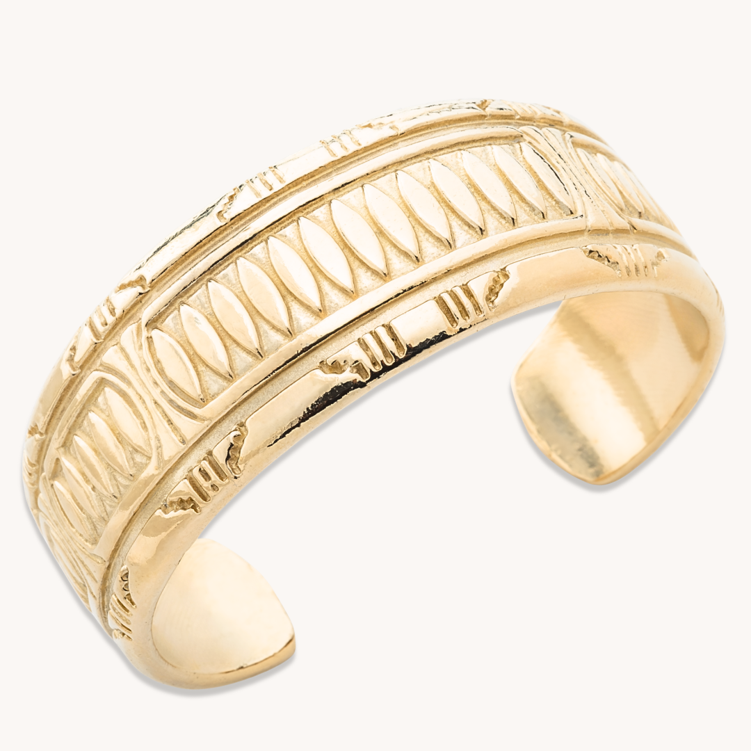 SkyWeaver: Terraced Cuff Bracelet, crafted from sterling silver, featuring intricate Native American-inspired designs.