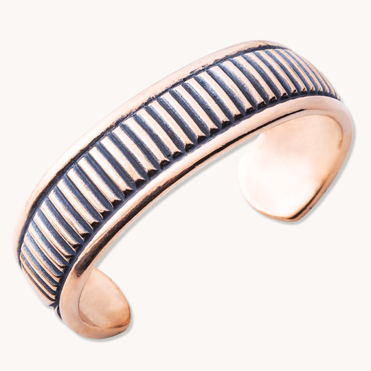 SkyWeaver: Weft Weave Cuff Bracelet, crafted from sterling silver, featuring a textured design.