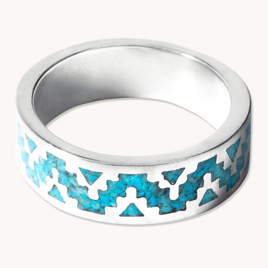 SkyWeaver: Turquoise Pinnacle Inlay Ring