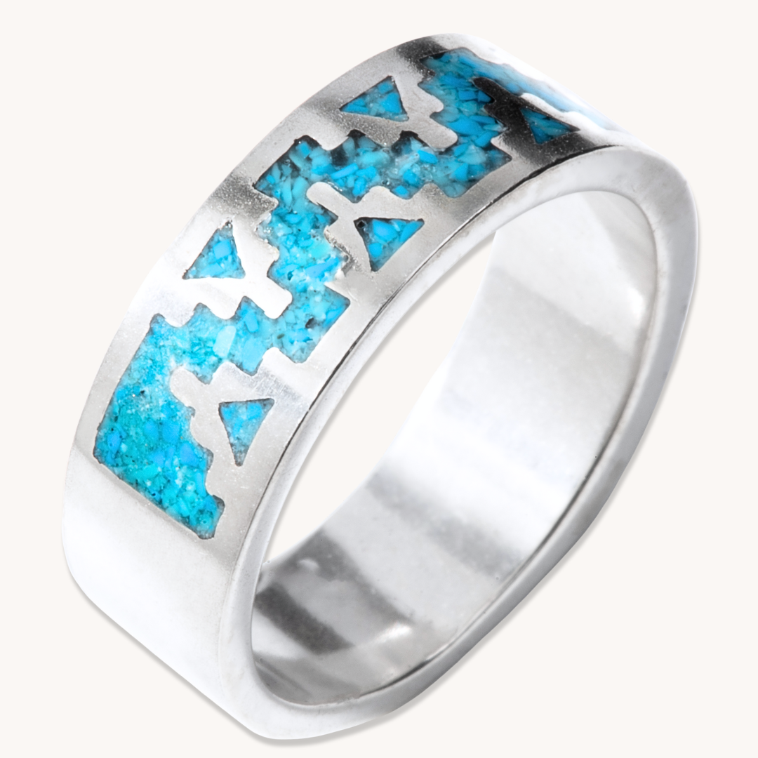 SkyWeaver: Turquoise Pinnacle Inlay Ring