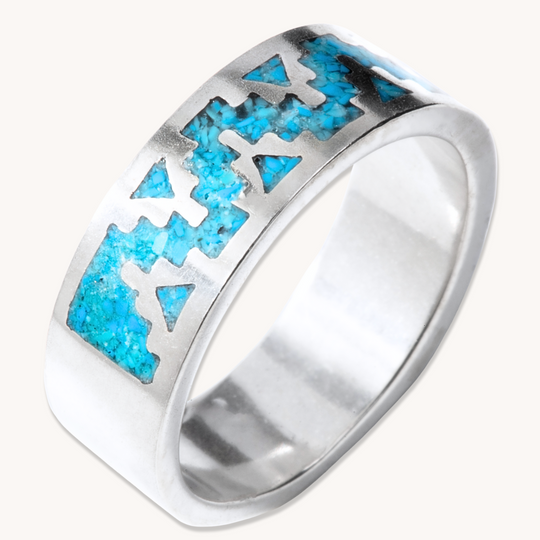 SkyWeaver: Turquoise Pinnacle Inlay Ring