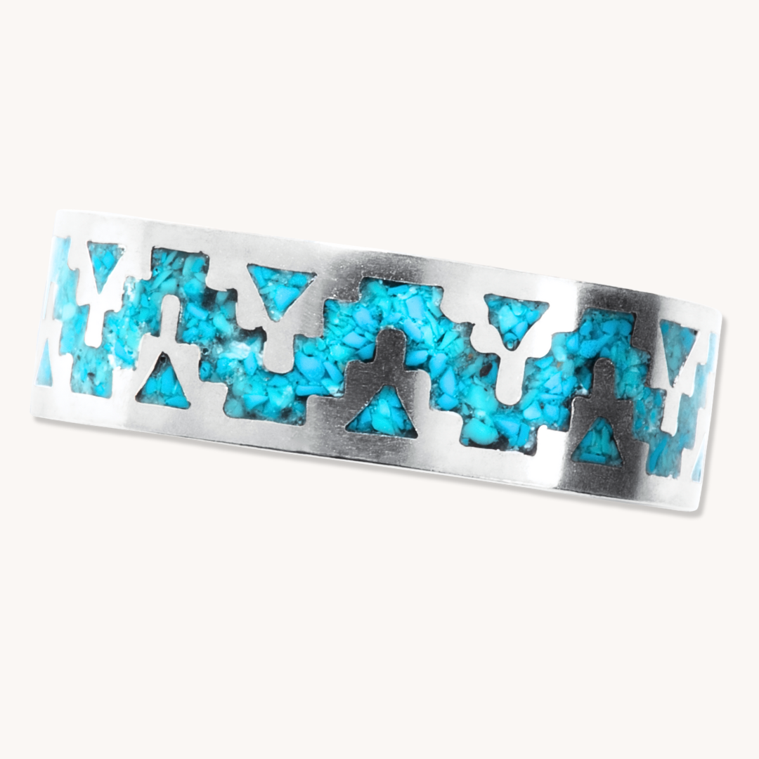 SkyWeaver: Turquoise Pinnacle Inlay Ring