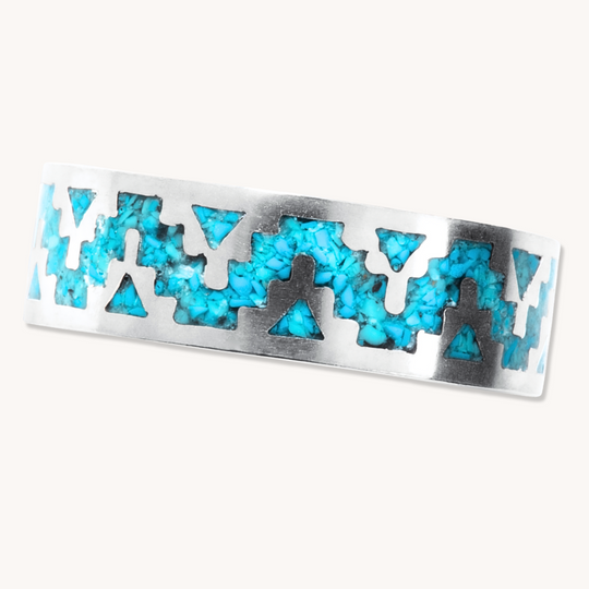 SkyWeaver: Turquoise Pinnacle Inlay Ring