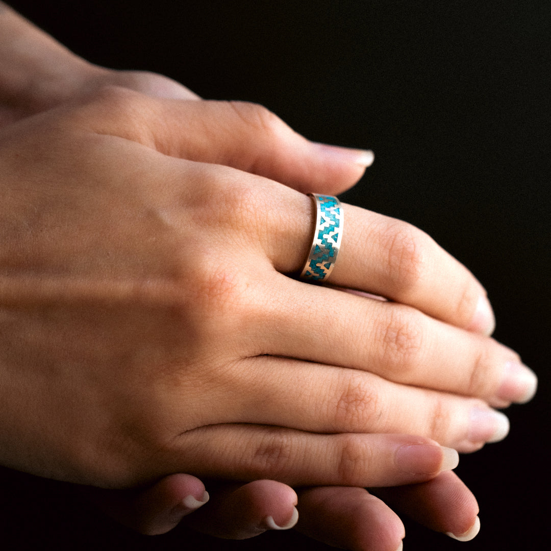 SkyWeaver: Turquoise Pinnacle Inlay Ring