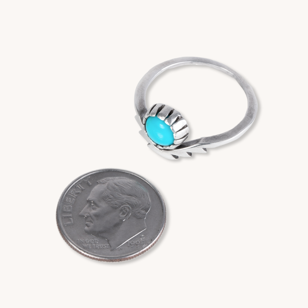 Handcrafted Sterling Silver with natural Turquoise stone by TSkies