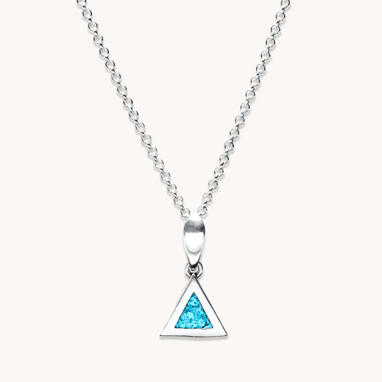 SkyWeaver: Azteca Turquoise Triangle Pendant