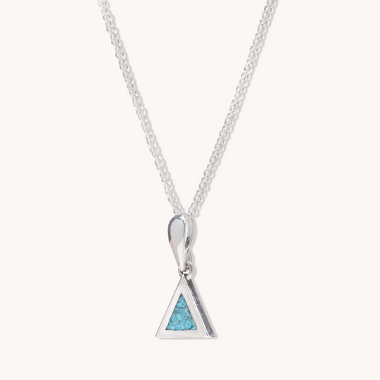 SkyWeaver: Azteca Turquoise Triangle Pendant