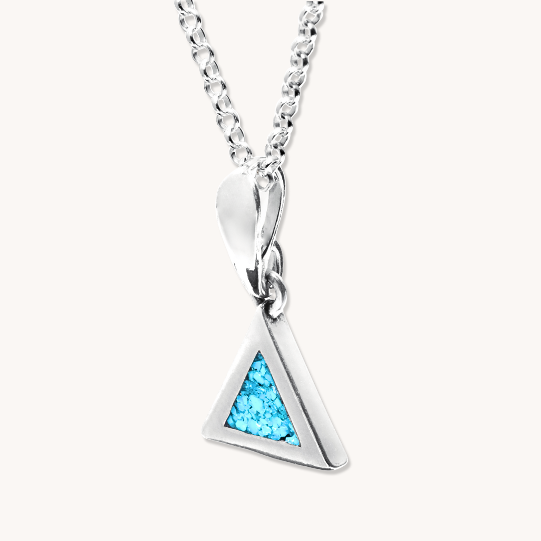 SkyWeaver: Azteca Turquoise Triangle Pendant