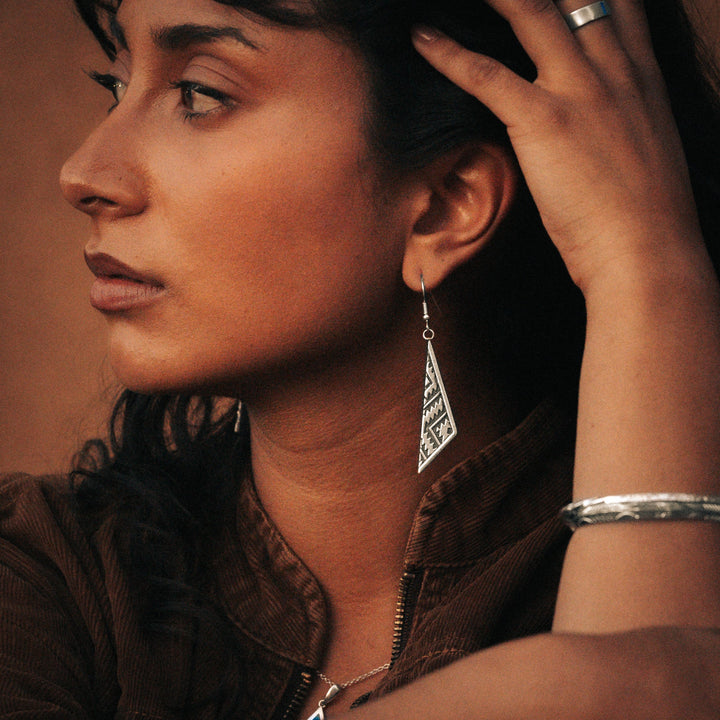 Silver Southwest Dangle Earrings