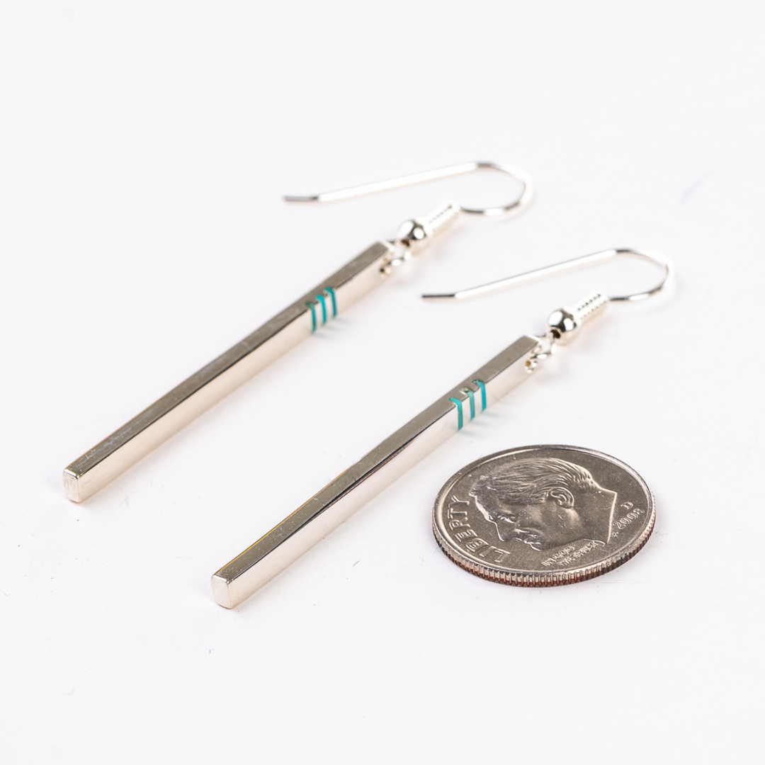 Sterling Silver Vertical Bar Drop Earrings by TSkies