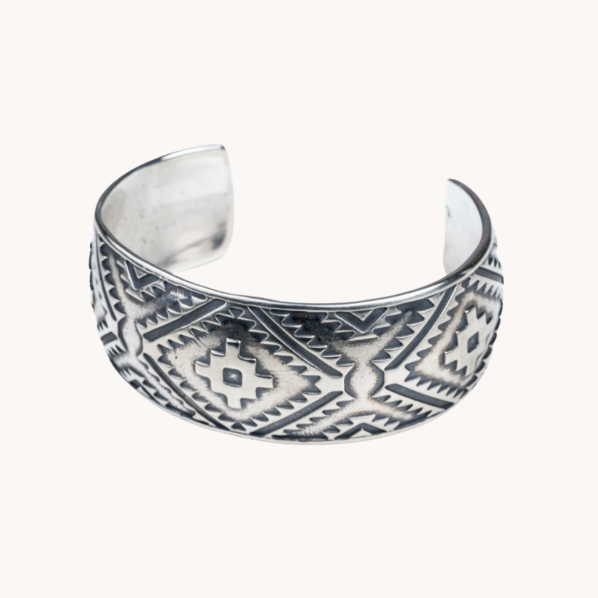 Silver Wide Cuff Bracelet