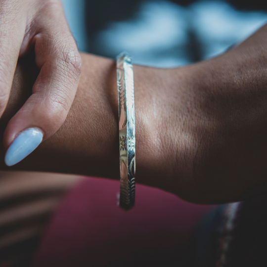 Silver Triangle Stacker Bracelet