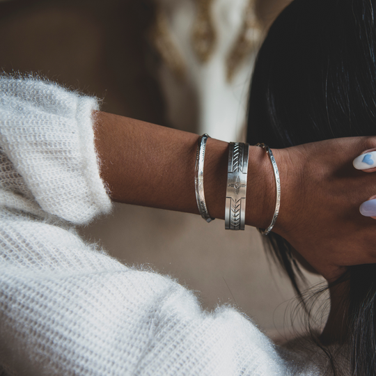 Handcrafted Stacker Bracelet in Sterling Silver