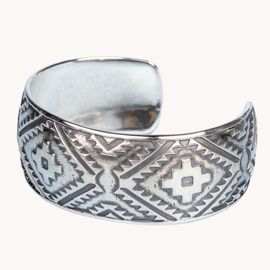 Silver Wide Cuff Bracelet