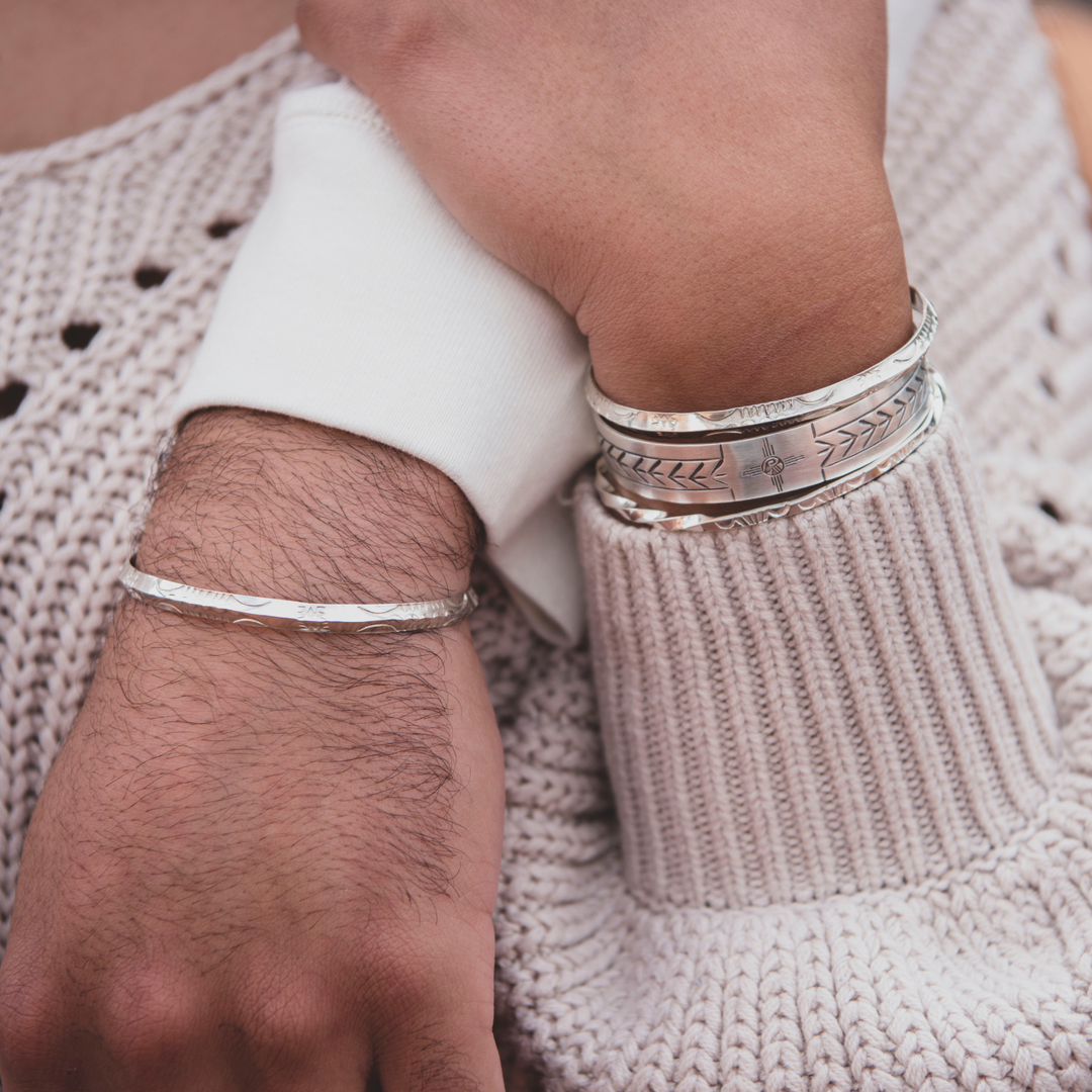 Silver Triangle Stacker Bracelet