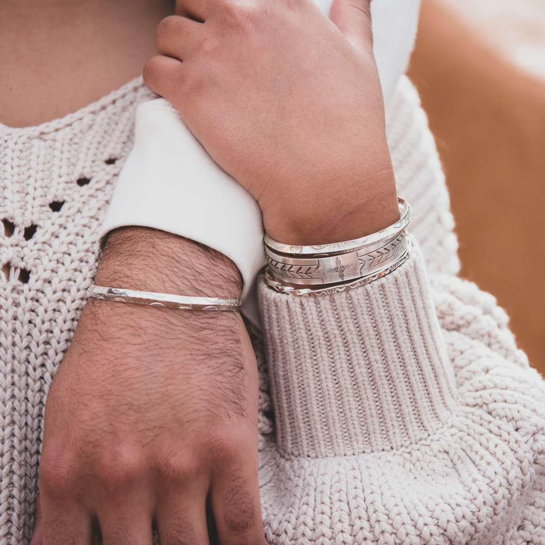 Stackable Bracelets in Sterling Silver