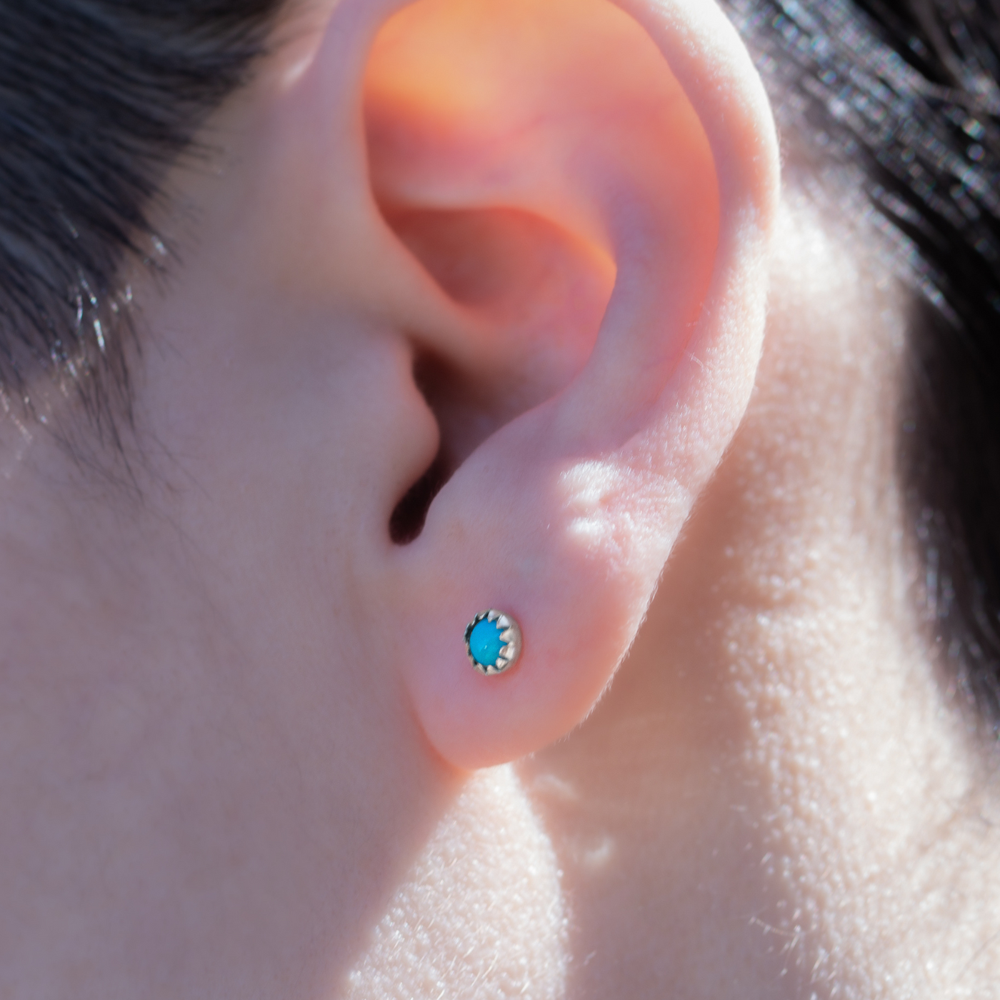 Mini Turquoise Stud Earrings